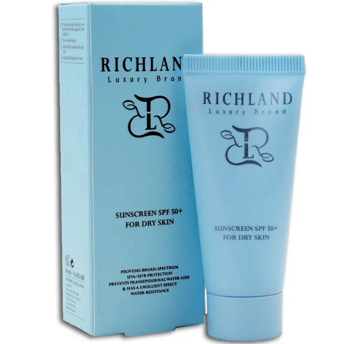 کرم ضد آفتاب بی رنگ SPF50 پوست خشک ریچلند 40 میل