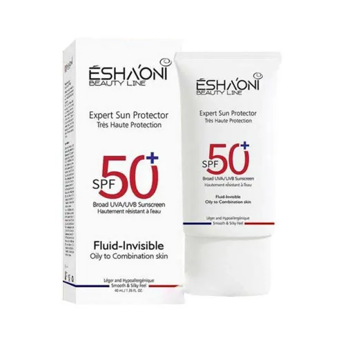 ضد آفتاب فلوییدی بی رنگ اشااونی با SPF 50 مناسب پوست چرب تا مختلط حجم 40 میلی لیتر