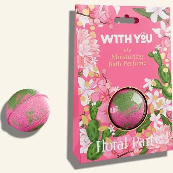 بمب حمام ویت یو رطوبت رسان پوست با رایحه Floral Party وزن 50 گرم