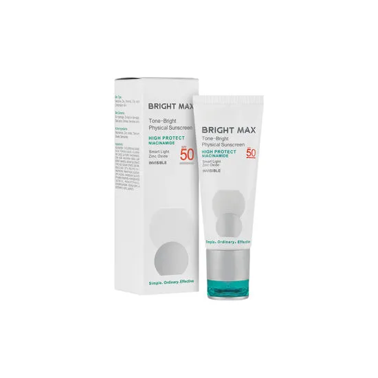 ضد آفتاب فیزیکال رنگی برایت مکس مدل Tone Bright با SPF 50 حجم 40 میلی لیتر