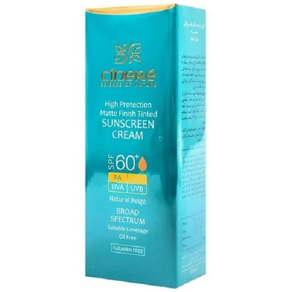 کرم ضد آفتاب رنگی سینره SPF60 (بژ طبیعی)