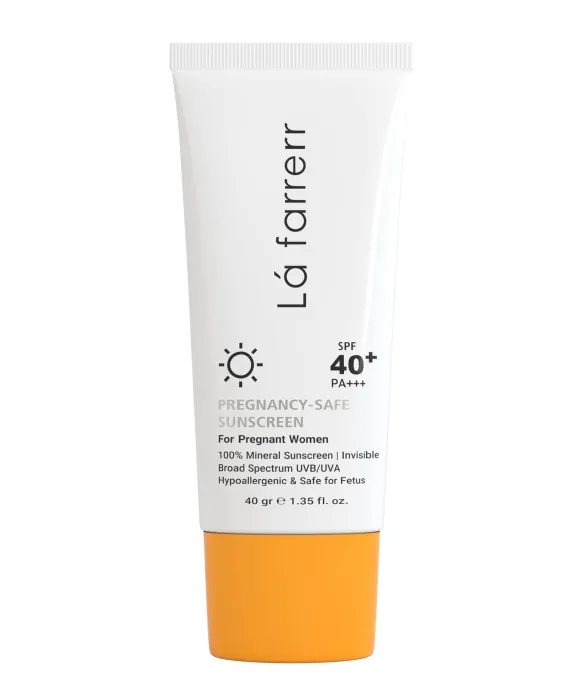 کرم ضد آفتاب مینرال بی رنگ SPF40 لافارر مدل MINERAL مناسب انواع پوست و پوست حساس وزن 40 گرم