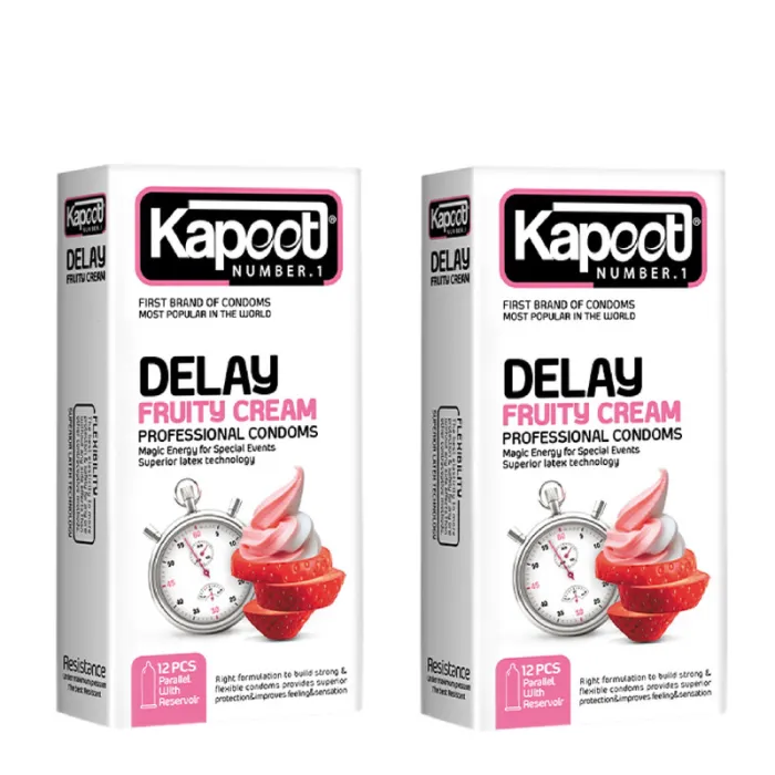 کاندوم تاخیری میوه ای کاپوت 12 عددی مدل Delay Fruity Cream