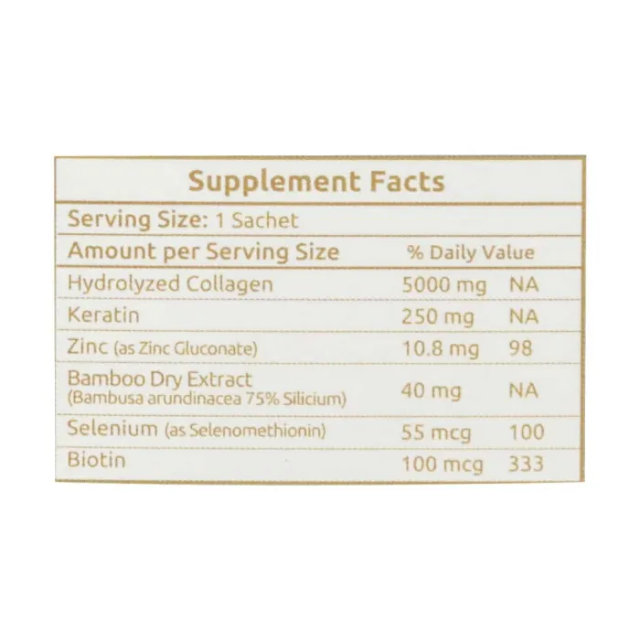adrian colagen gold hair nourishment and support 20 oral sachets
