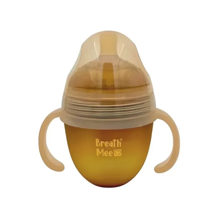 برث می شیشه شیر سیلیکونی دسته دار 150 میل BT18