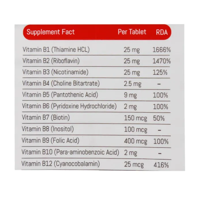 golden score b complex forte 60 tablet