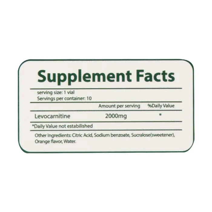norm life l carnitine 2000 single dose vials