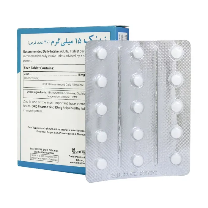 opd pharma zinc 15mg 30 tab