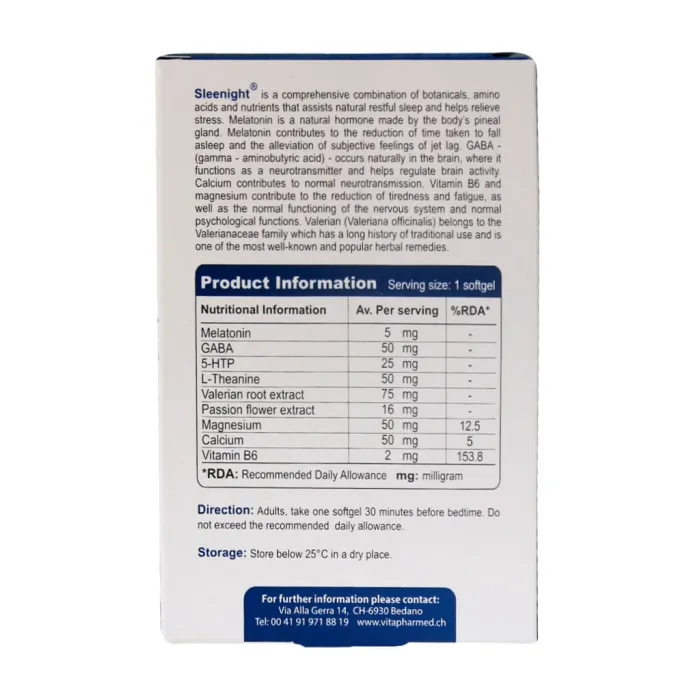 vivatune sleenight 30 softgel